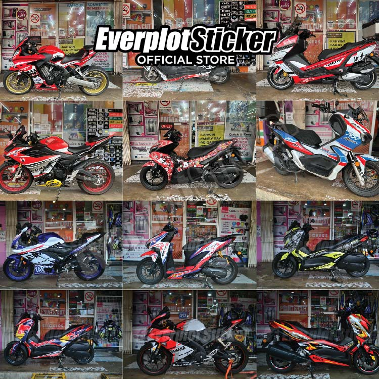 Custom Design Sticker Motor R25, R15, XMAX 250, NVX, Nmax, Y15ZR, LC135 ...