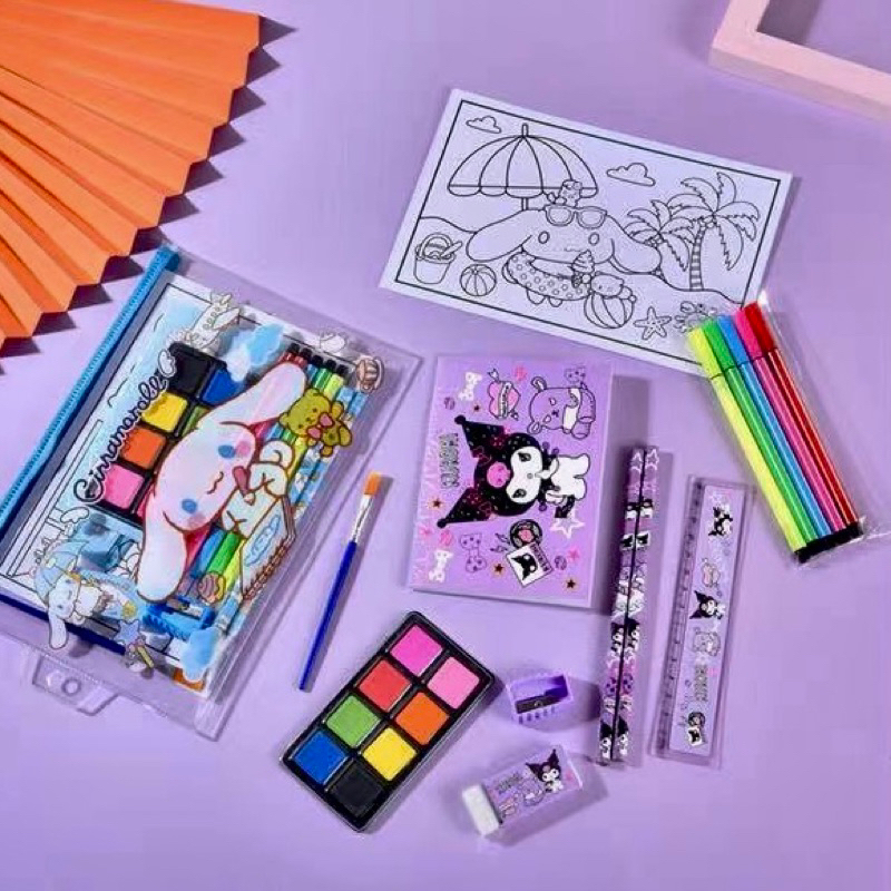 SNT 8852 (14pcs) Stationary Kids Art Painting Set Water Color Magic