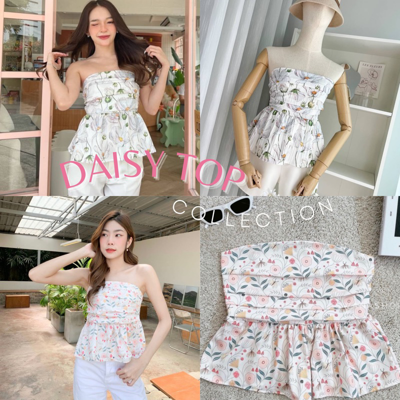 Tube Top Daisy Top [𝗥𝗘𝗔𝗗𝗬 𝗦𝗧𝗢𝗖𝗞]🔥 | Shopee Malaysia