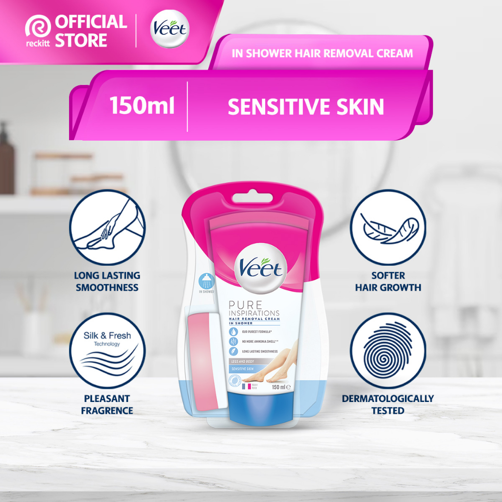 Veet InShower Sensitive (150ml) Shopee Malaysia