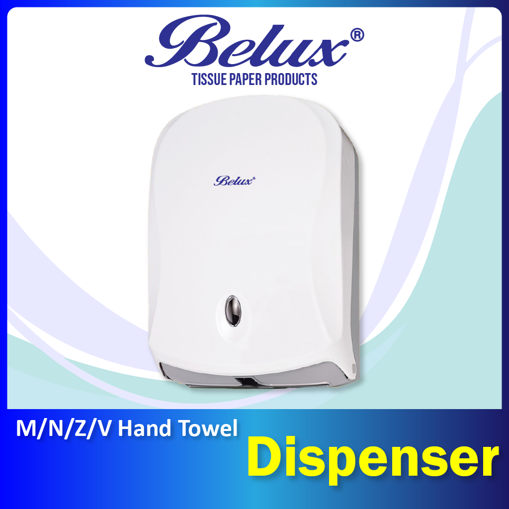 BELUX M/N/Z/V Fold Paper Hand Towel Tissue Dispenser (L) White Wall
