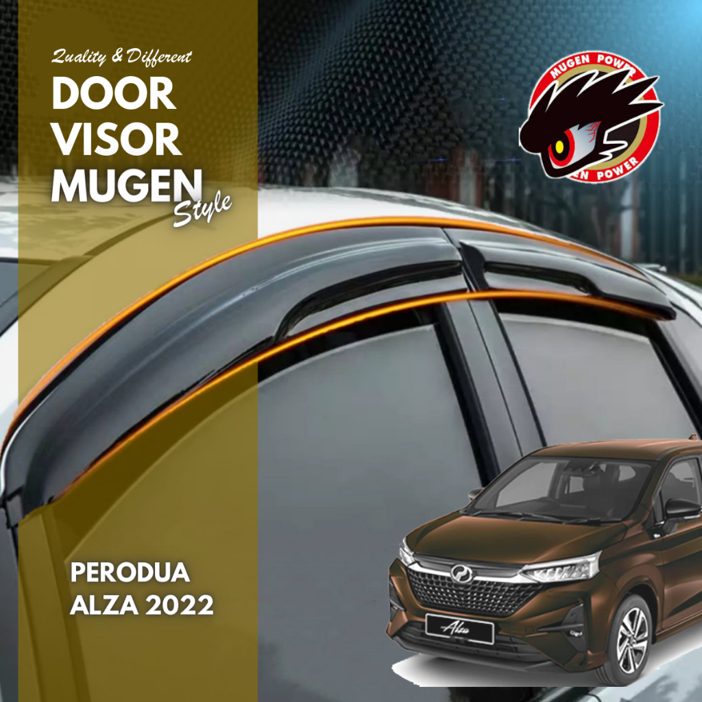 Perodua Alza 2022 To 2026 Door Visor Mugen Style 8 cm Width 1.8 mm ...