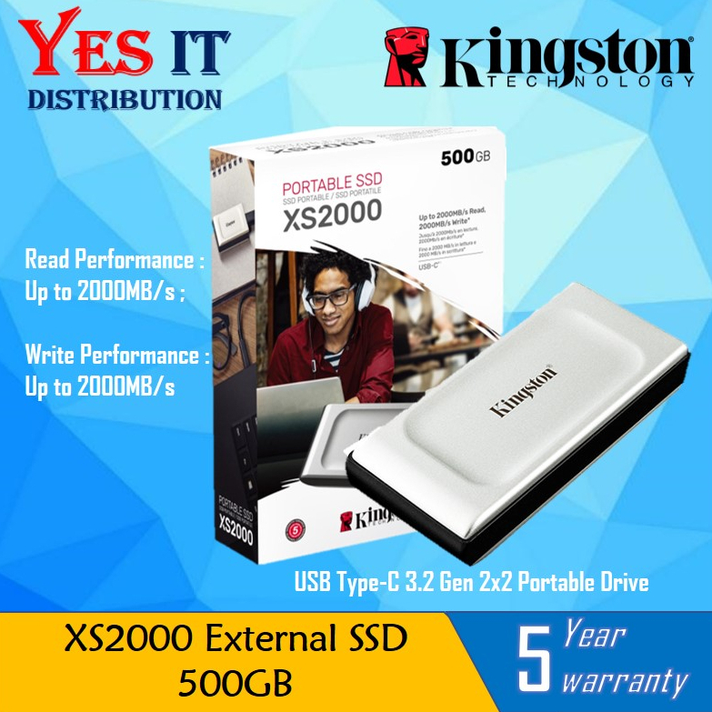 KINGSTON XS2000 External Solid State Drive (SSD) (500GB/1TB/2TB/4TB) Shopee Malaysia