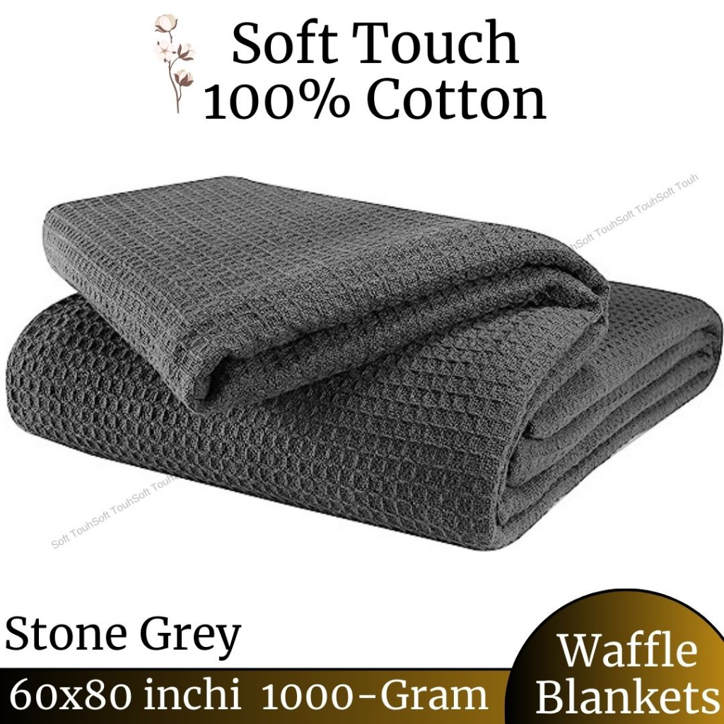 Waffle Combed Cotton Blanket 100 Cotton 60x80inches Selimut Viral