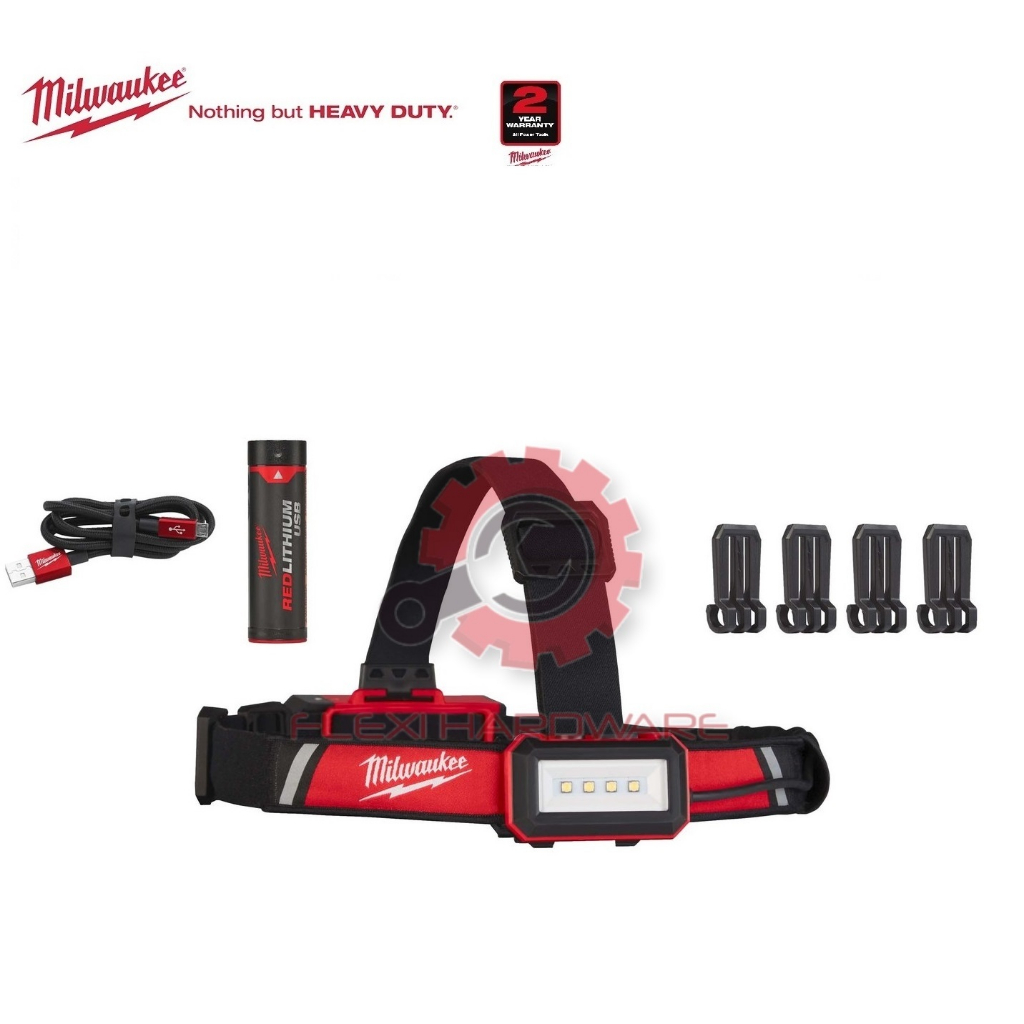 Milwaukee Usb Rechargeable Hard Hat Headlamp Model L4 Hlrp201