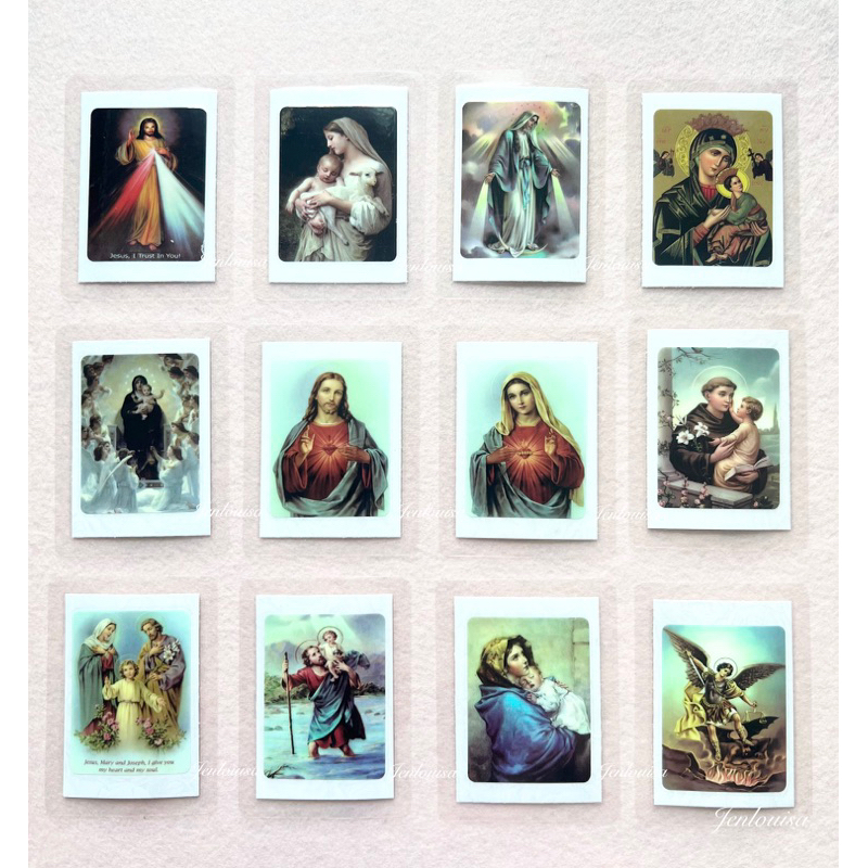 Catholic Holy Picture Glow in the dark (Laminated/Handmade) | Shopee ...