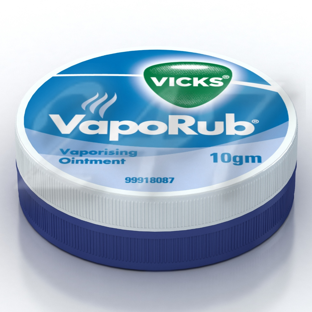 VICKS VapoRub 10g Vaporising Ointment for cold, blocked nose & cough
