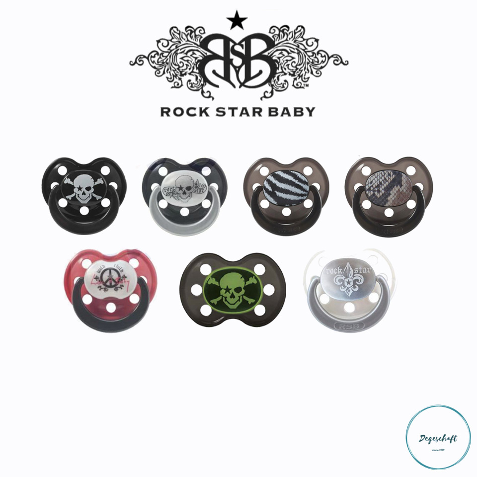 READY STOCK ROCK STAR BABY PREMIUM FASHION BABY SILICONE SOOTHER PACIFIERS 3M 24M Shopee Malaysia