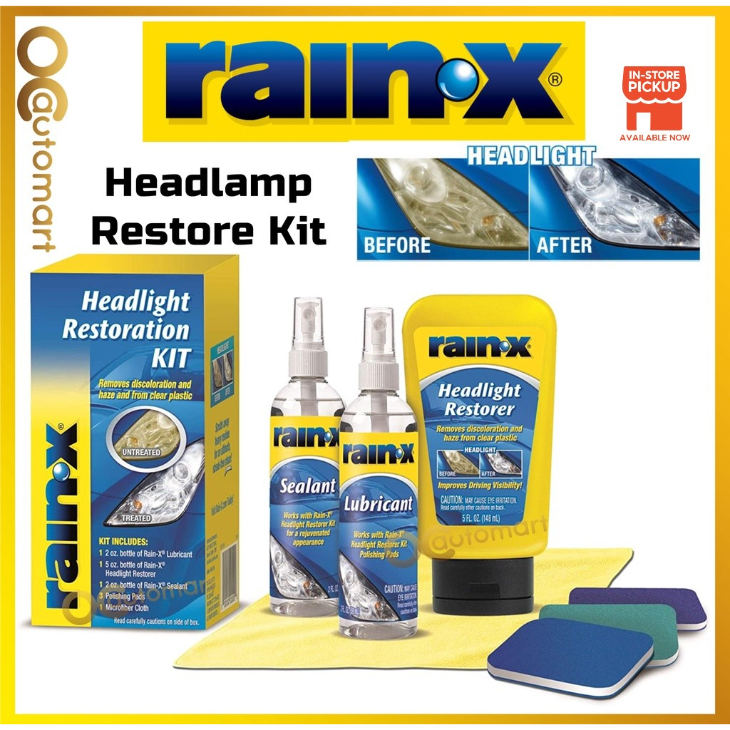 100 original Rain x Headlight Restoration Kit Rainx Plastic Headlamp
