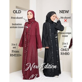 Marron - Medina silk nursing abaya with zip opening