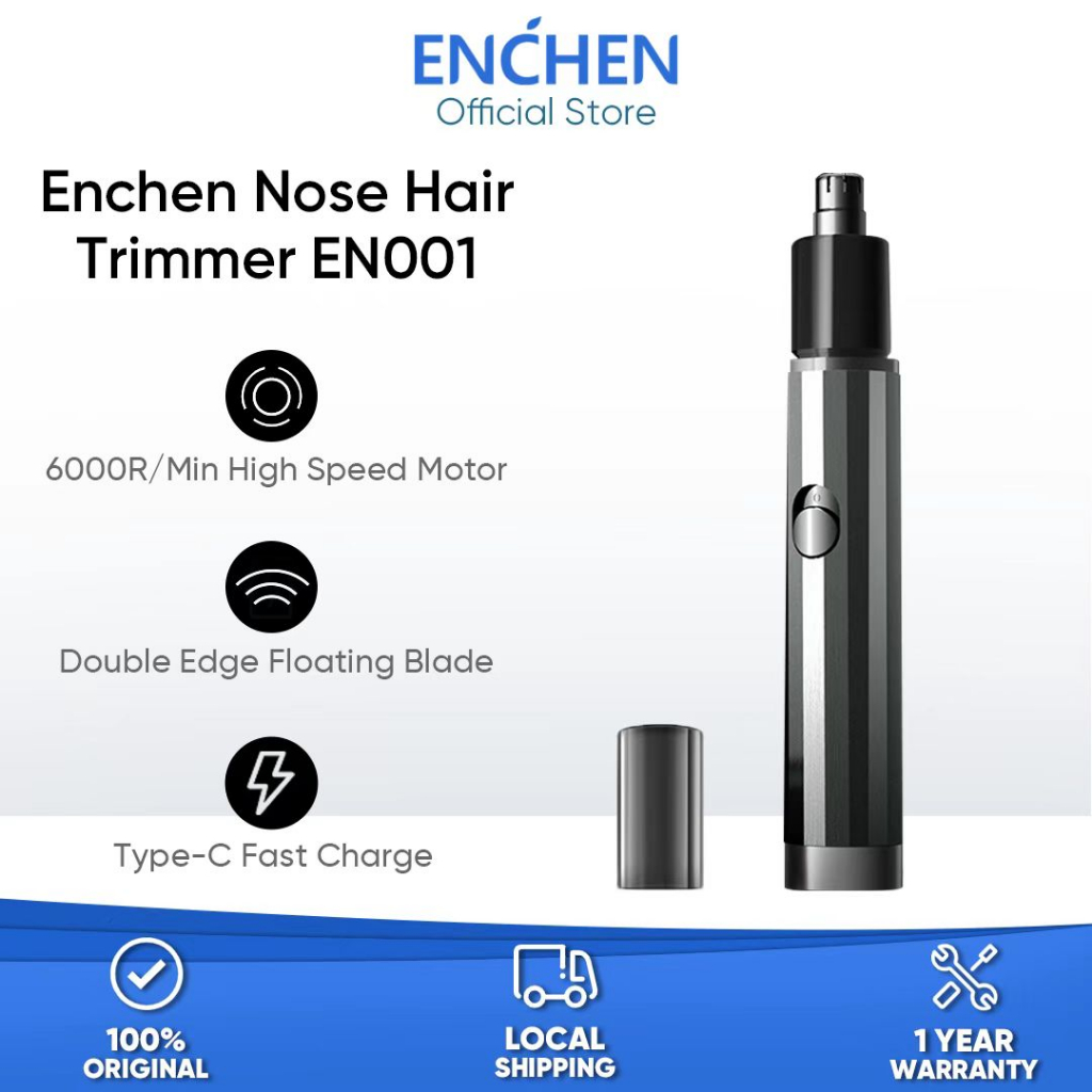 Enchen Electric Nose Hair Trimmer Waterproof Portable DoubleEdged