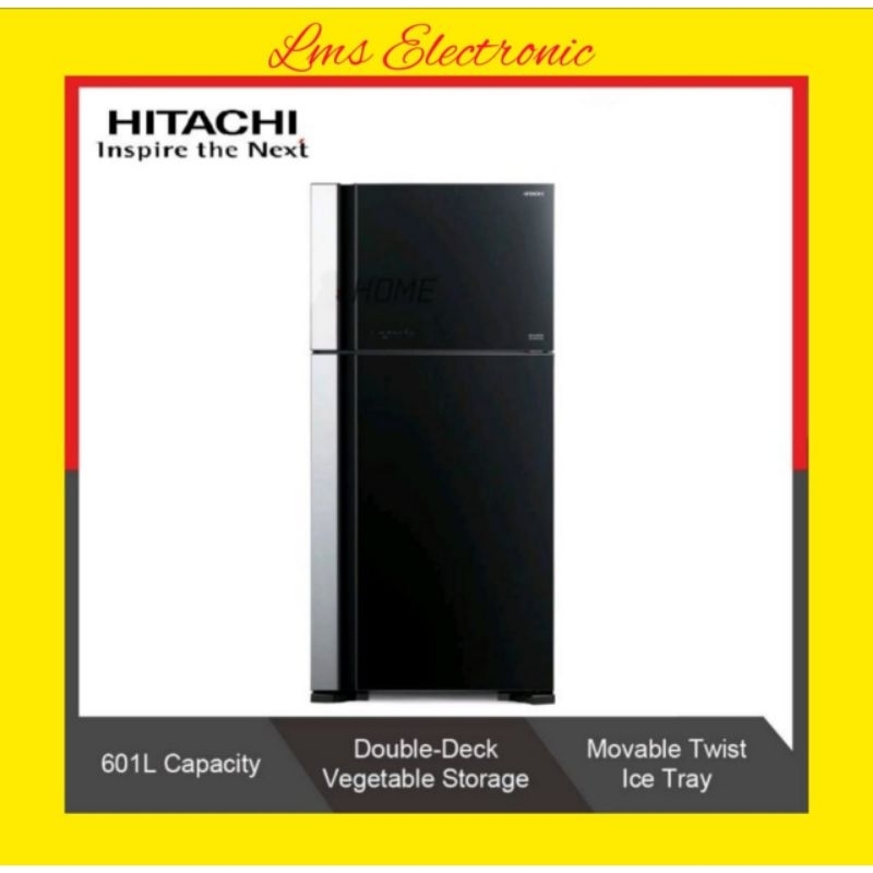 HITACHI INVERTER 2 DOOR FRIDGE R-V710P7M BBK | Shopee Malaysia