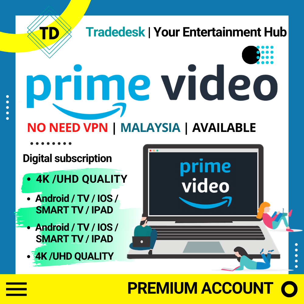 Amazon Prime Video Account 4K UHD / Instant Delivery via Shopee Chat