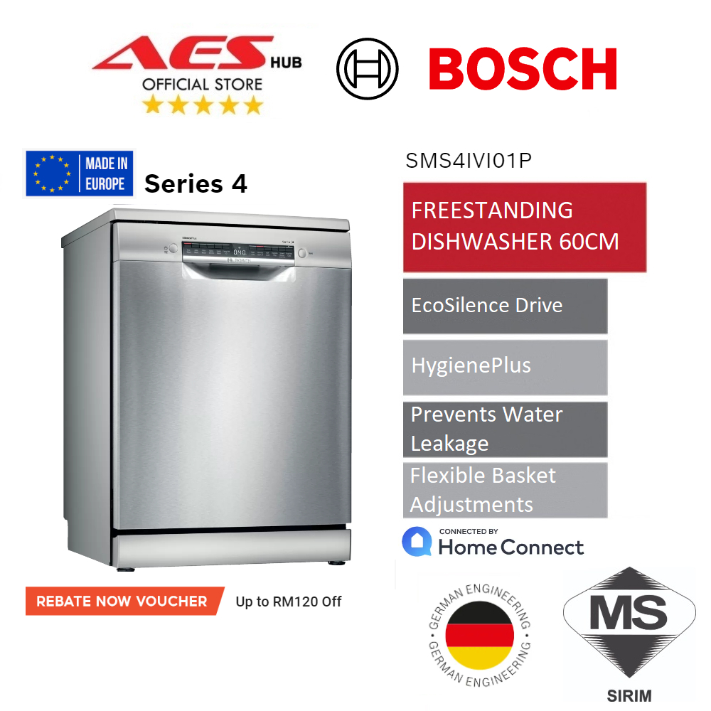 MADE IN EUROPE Bosch Dishwasher Series 4 Freestanding Dishwasher