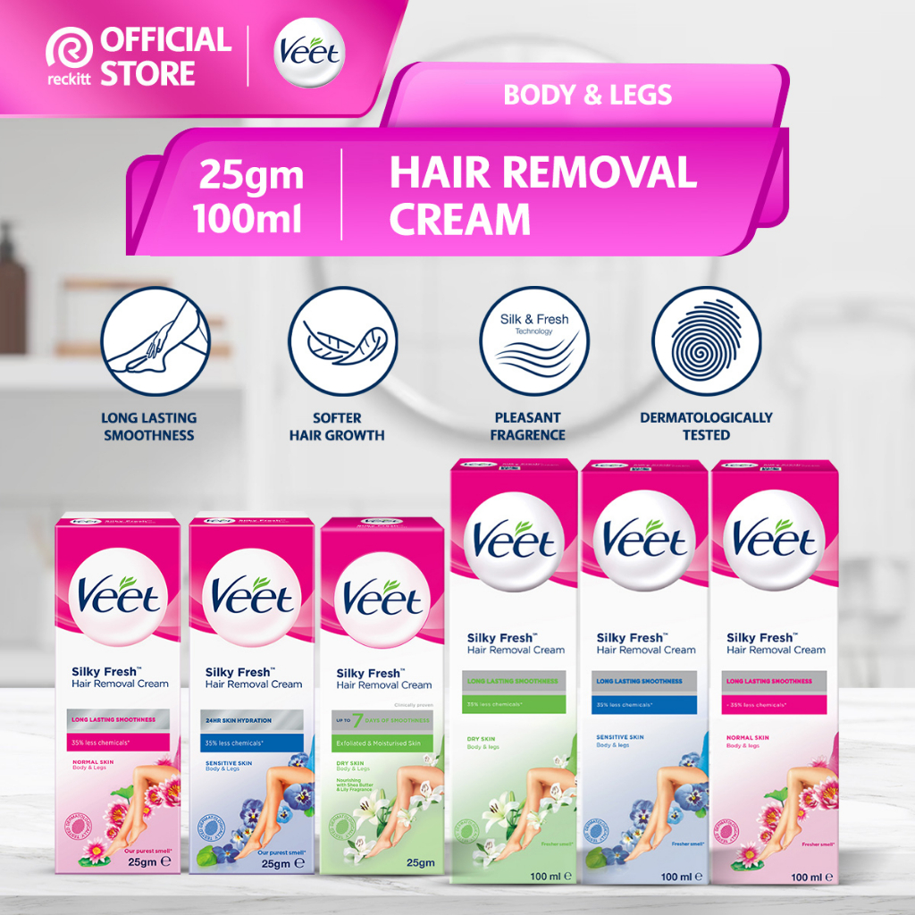 Veet Hair Removal Cream Normal/Sensitive/Dry Skin 25g/100ml (For Body