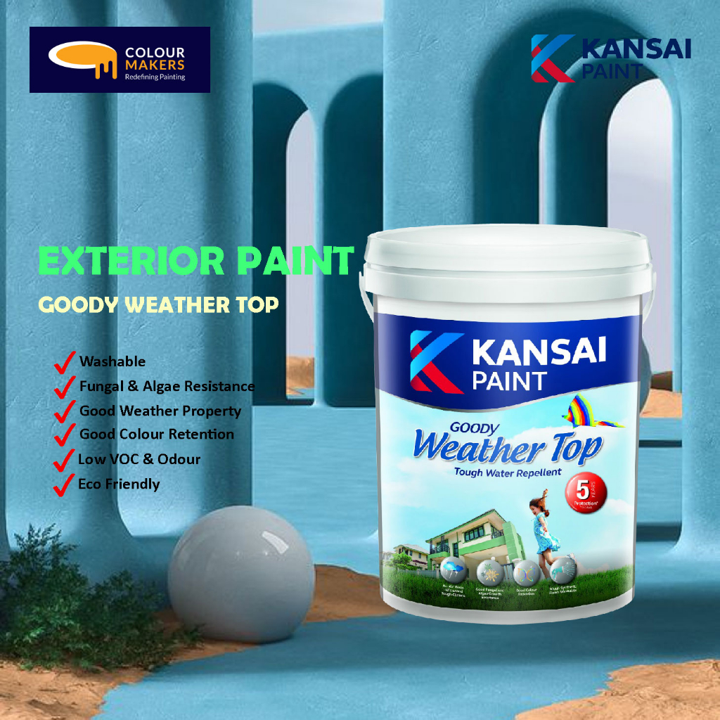 KANSAI GOODY WEATHER TOP 5L (Part 7/8) Cat Dinding Luar Rumah Exterior ...