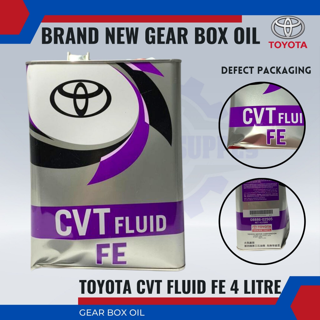 TOYOTA FE CVT FLUID (4L) WITH DEFECT PACKAGING | Shopee Malaysia