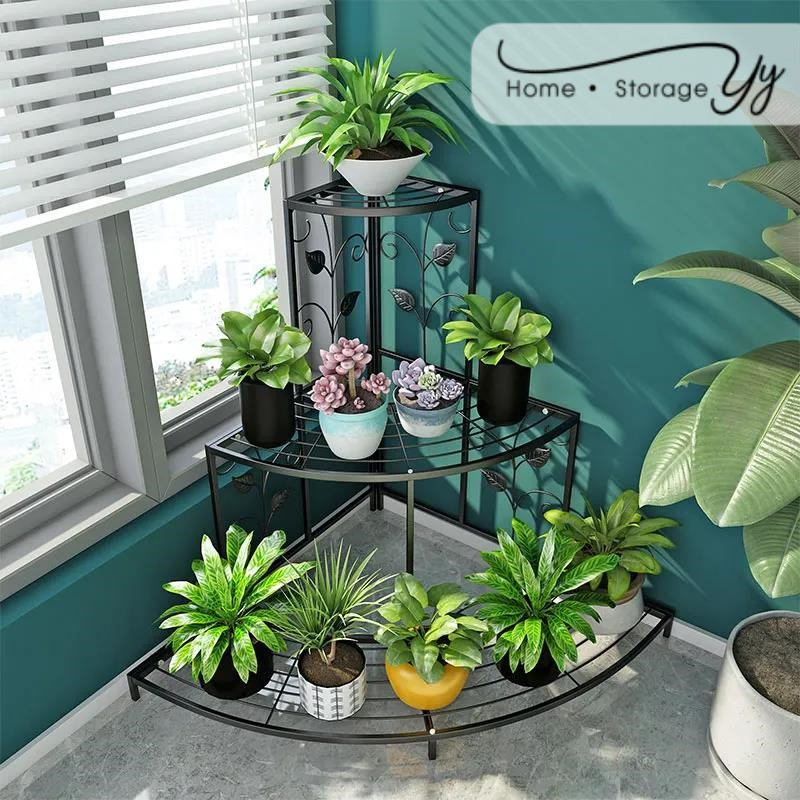 Johor Seller || 3 Tier Flower Rack Stand Pot Plant Garden Balcony ...