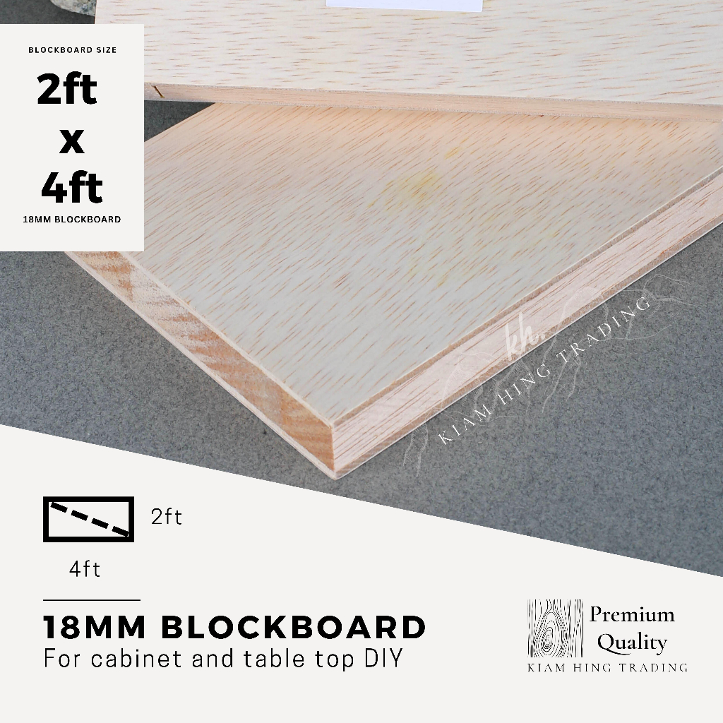 18mm Blockboard (2ft X 4ft) DIY Board Sheet | Timber Panel Wood ...