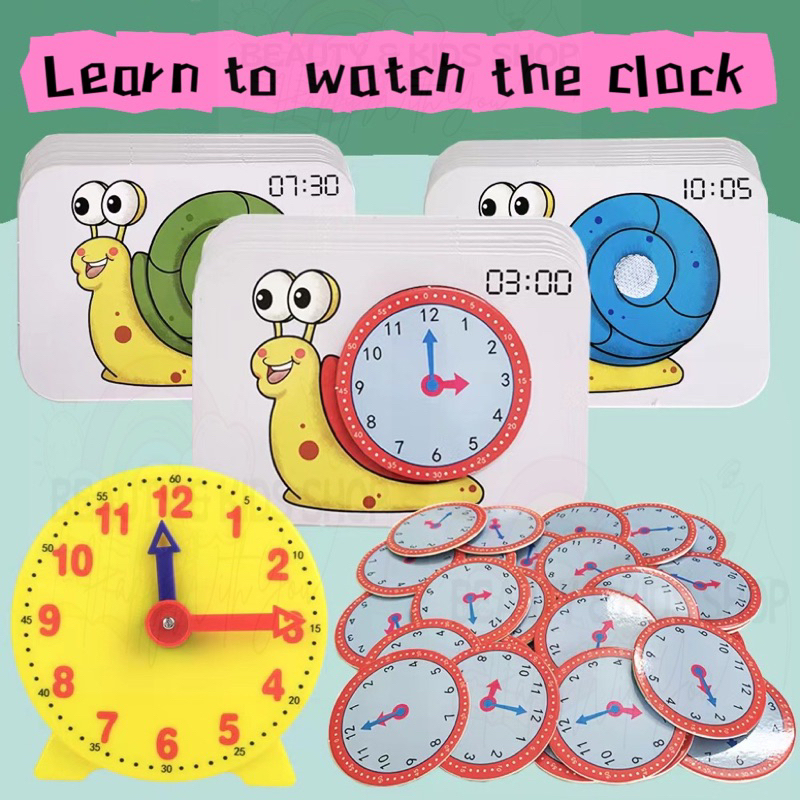 Kids Clock Jigsaw Learn To Watch Clock Montessori Study Time Children ...