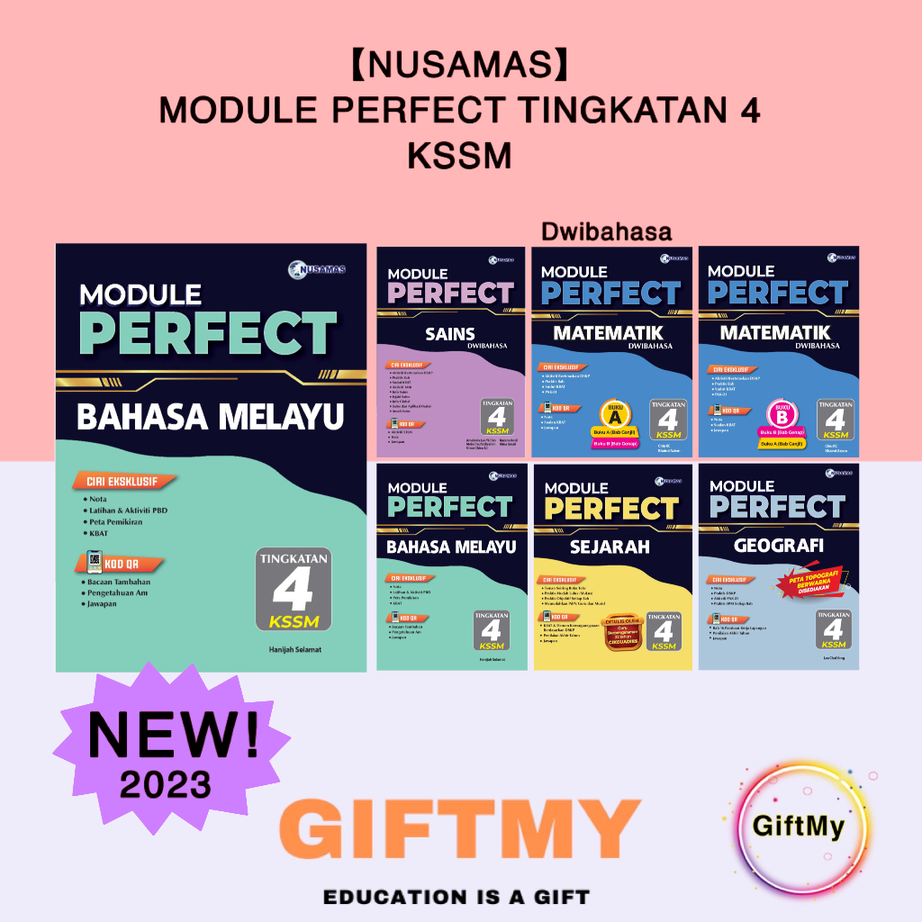 【Nusamas】Module Perfect Tingkatan 4 KSSM 2023 Dwibahasa — Buku Latihan ...