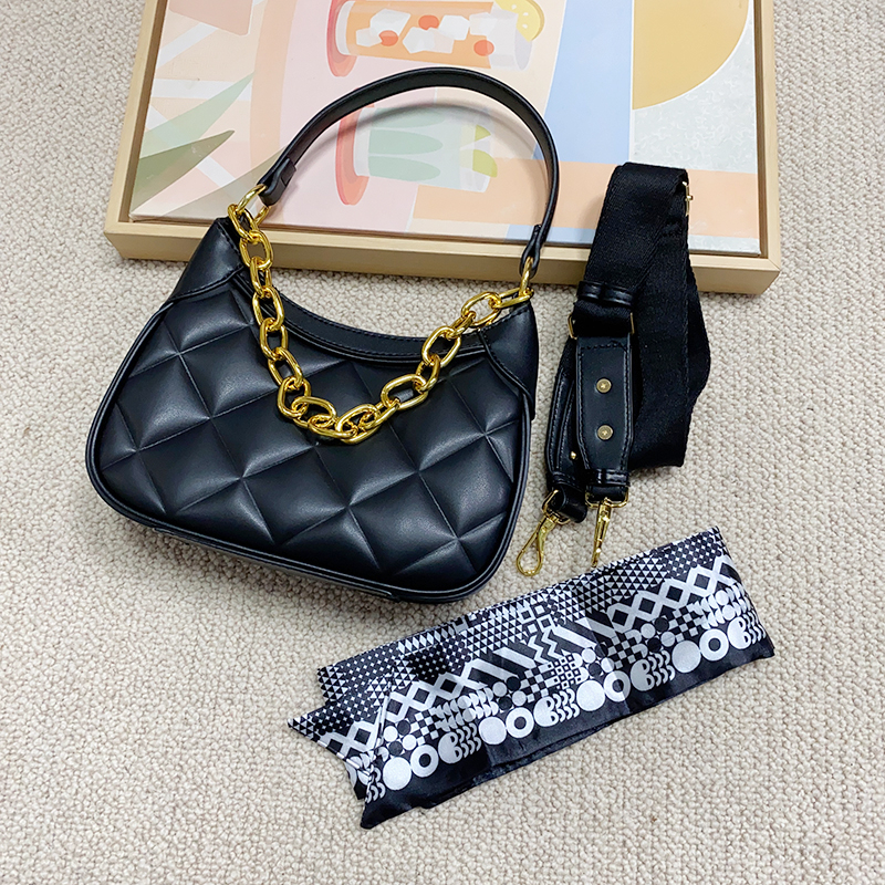 2023 NEW ARRIVAL CNK handbag Mini Alcott Scarf Handle Quilted Bag 20271057 Top Zip single Chain handle shoulder bag