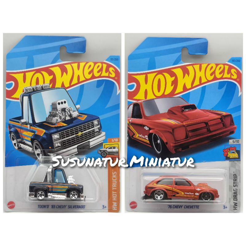 Hot Wheels Toon D Chevy Silverado Chevy Chevette Chevrolet Card Hw