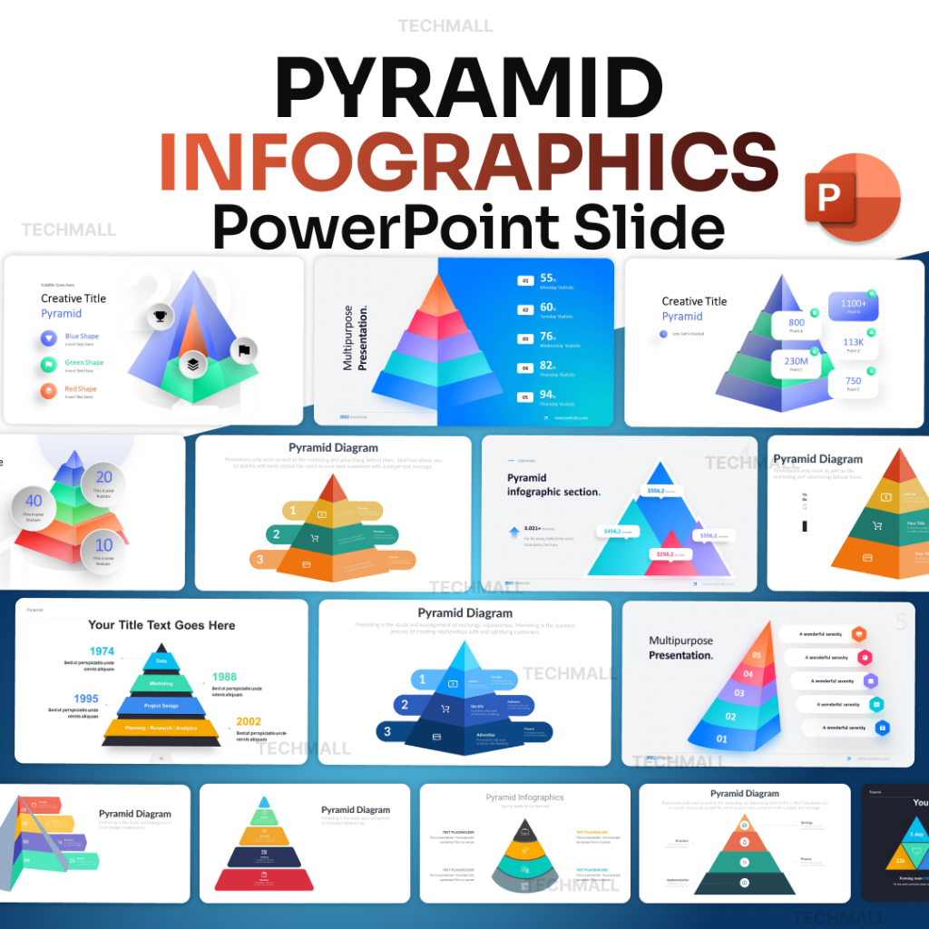 Pyramid Diagram Infographics PowerPoint Presentation Template | Easy ...