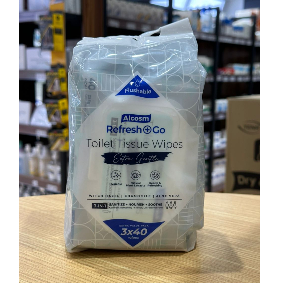 ALCOSM TOILET TISSUE WIPES (40S x 3) Shopee Malaysia