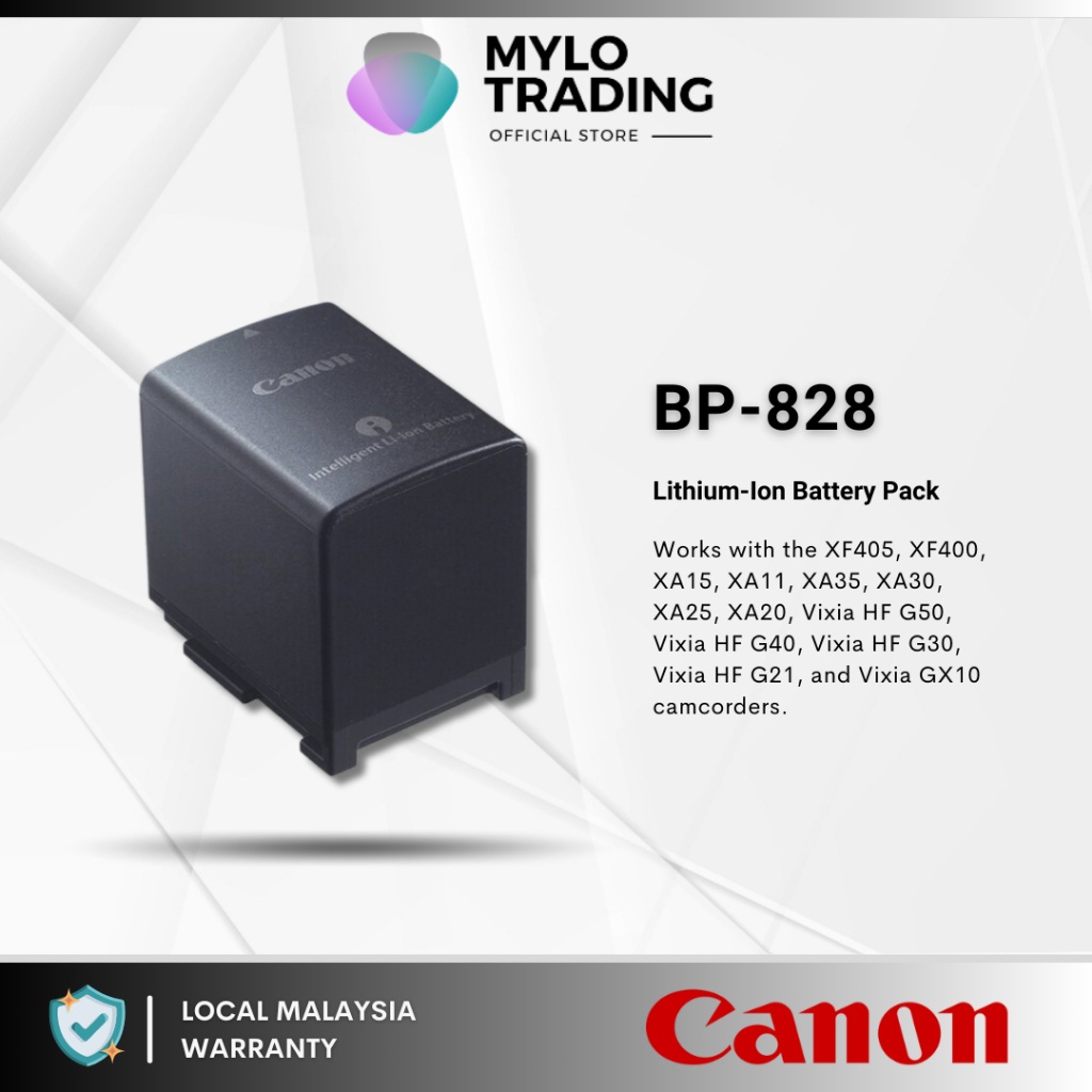 Canon Lithium-Ion Battery Pack (2670mAh) BP-828 | Shopee Malaysia