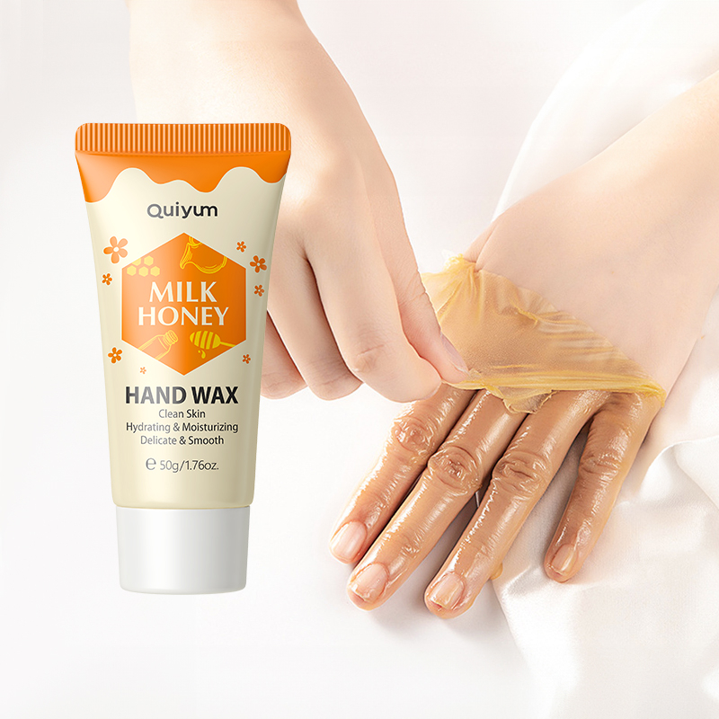 Quiyum Milk Honey Hand Wax Peel Off Hand Mask Paraffin Exfoliating