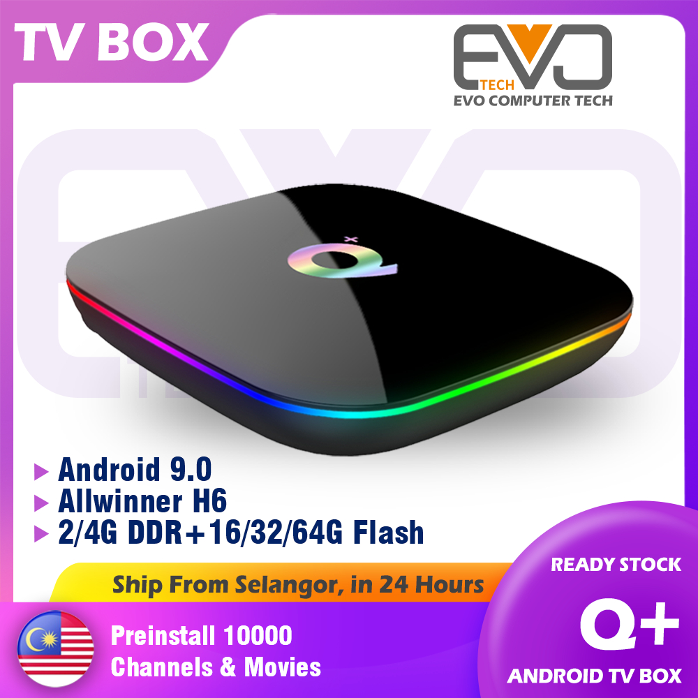 🔥HOT🔥EVOTECH Q+ Android TV Box 10000 Channels & Movies 2G/4G RAM 16G