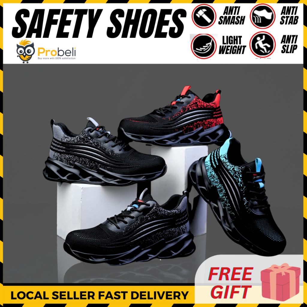 Probeli Safety Boots Kasut Safty Safety Shoes Anti Slip Anti-Smash ...