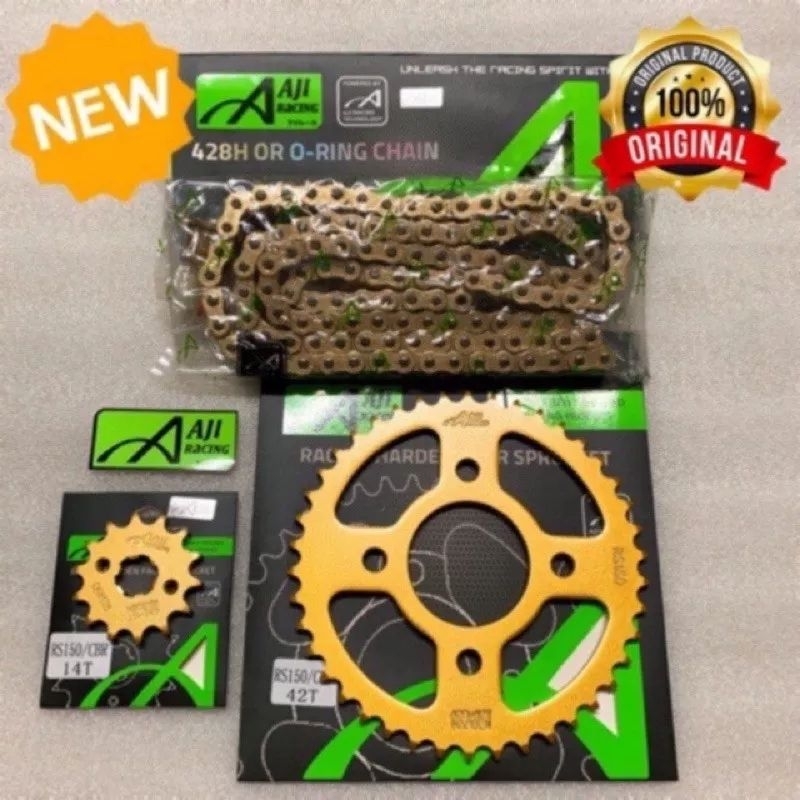 RS150 / RSX150 AJI RACING 428/428H SPROCKET SET WITH CHAIN 38/39/40/41 ...