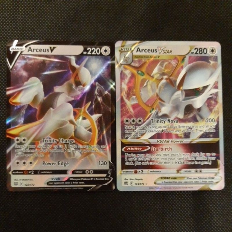 1999 pokemon cards value list Arceus V (122/172) [Prize Pack Series Two]