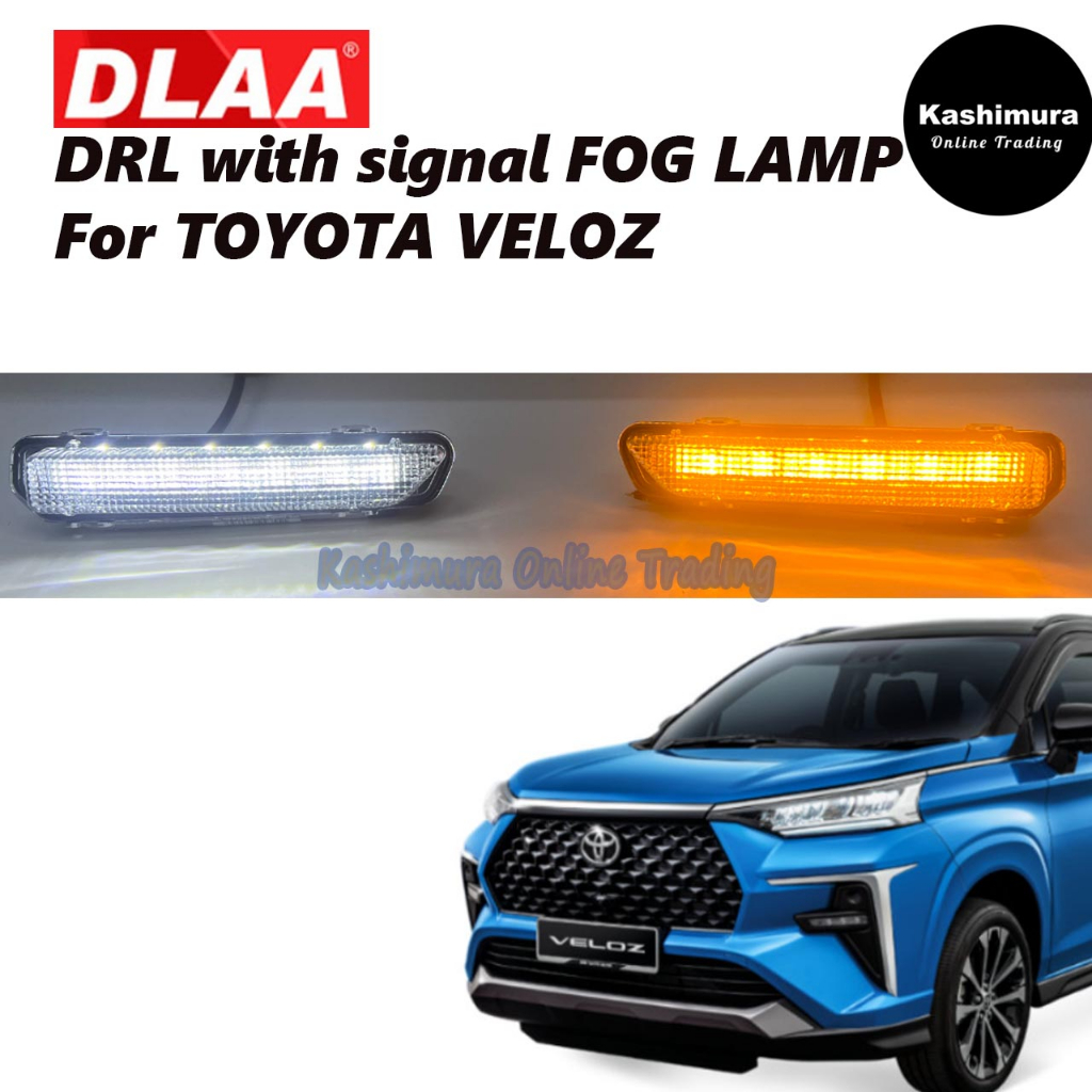 Dlaa Toyota Veloz Fog Lamp Led Foglamp Drl With Running Turn Signal Shopee Malaysia