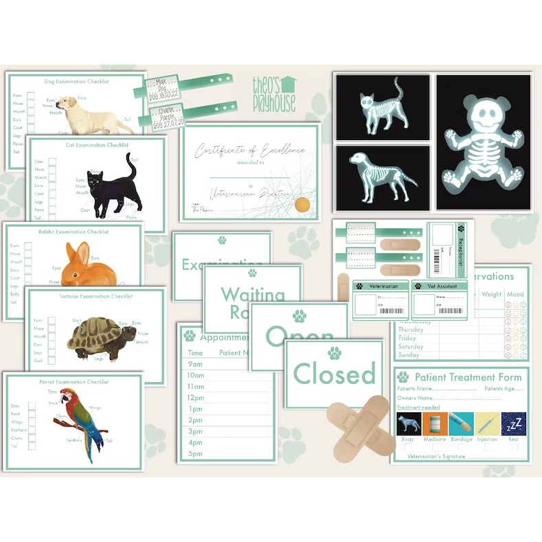 PDF] 035- Veterinarian Dramatic Play Pack Activity Printable Montessori ...