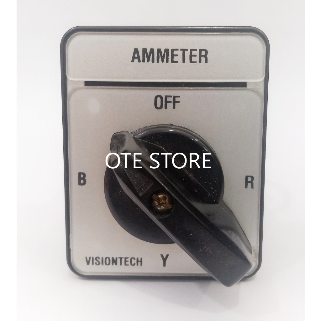 VISIONTECH 64X48mm KSE-101 20A B-Y-R-OFF AMMETER SELECTOR SWITCH ...