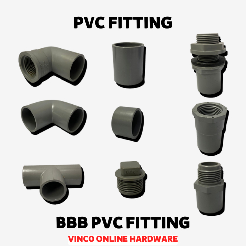 PVC Fitting BBB Penyambung Paip Socket Elbow Tee Plug End Cap 15mm 20mm ...