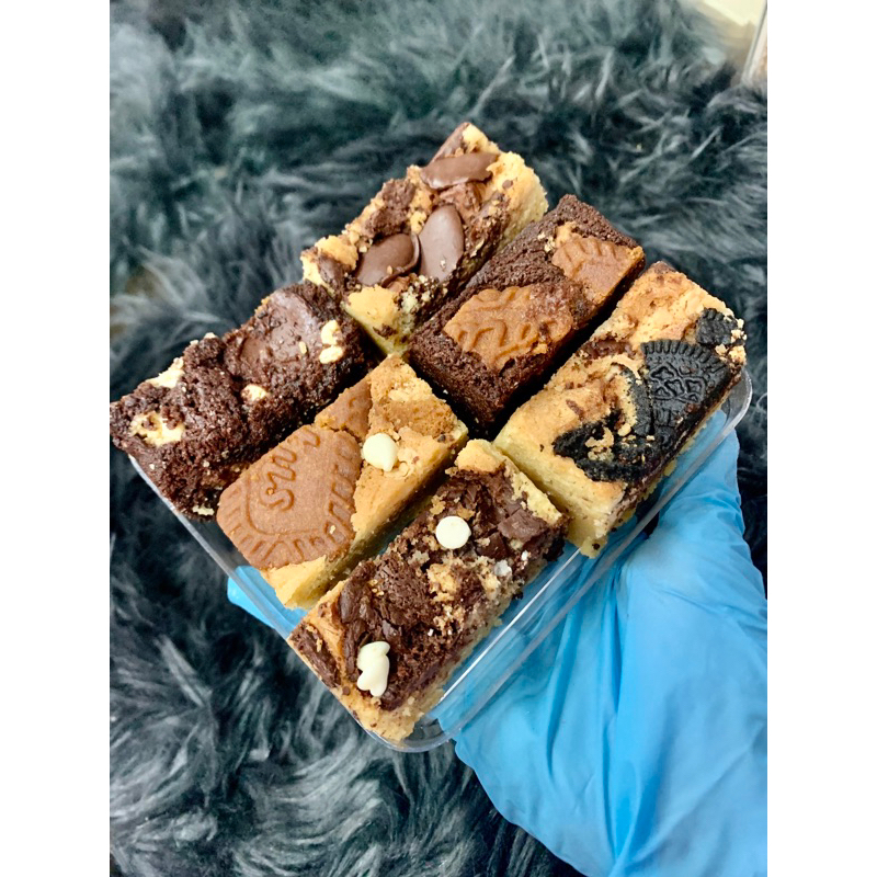 Brownie & Blondie bar (double choco nutella gajus lotus oreo biscuit