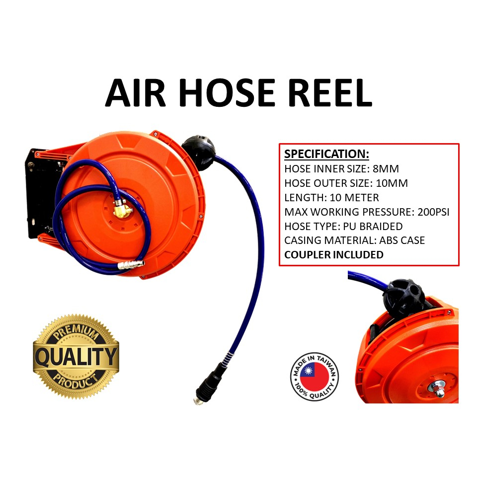 Air Hose Reel 10 Meter (Auto retract) Shopee Malaysia