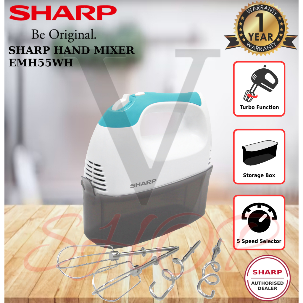 SHARP 300W HAND MIXER EMH55WH // EMH-55WH | Shopee Malaysia
