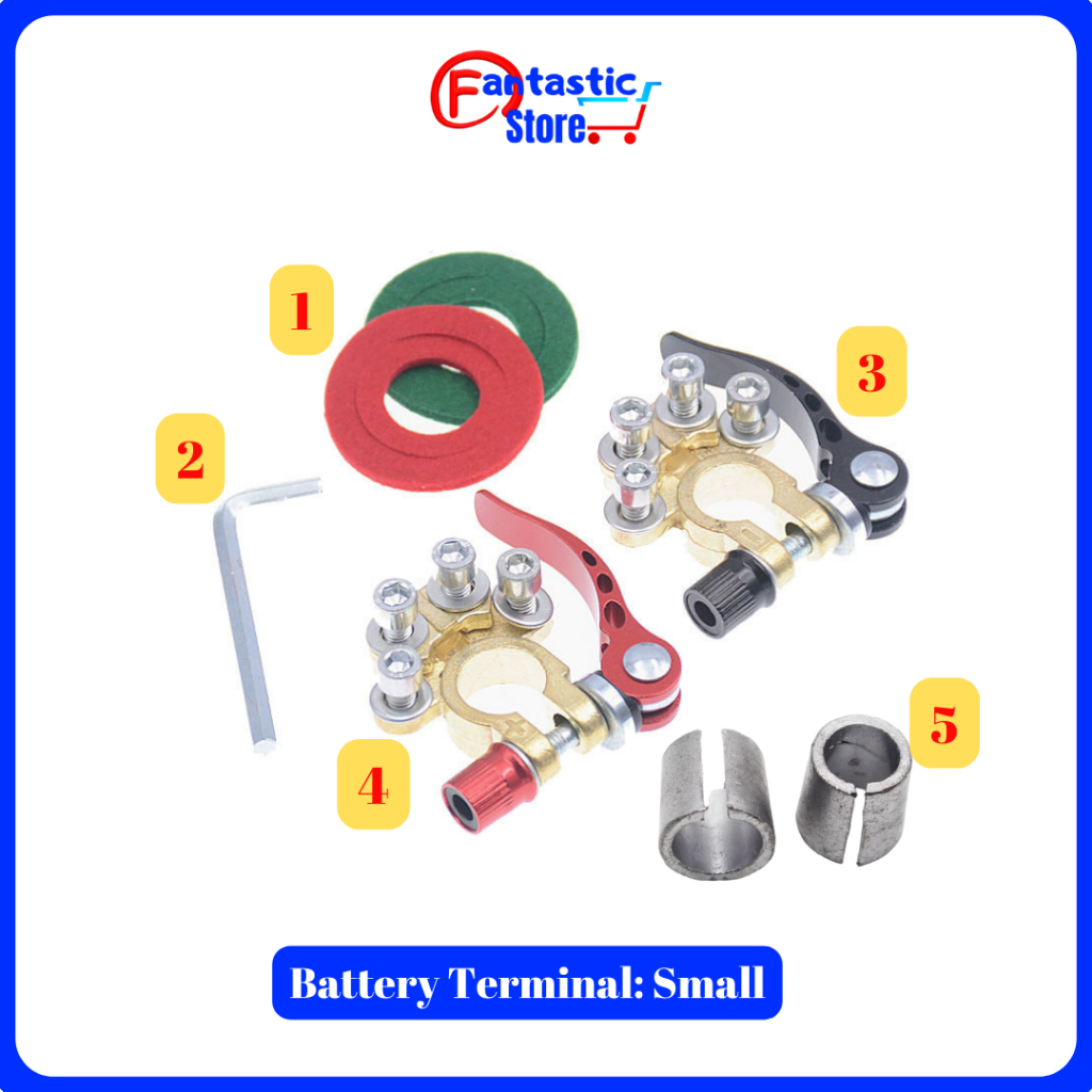 Battery Terminal Clamp Cover Connector Kepala Bateri Kereta Tembaga