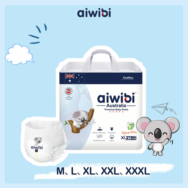 Aiwibi Premium Natural Diapers Pants - M40/L38/XL36/XXL34/XXXL32 (1 ...