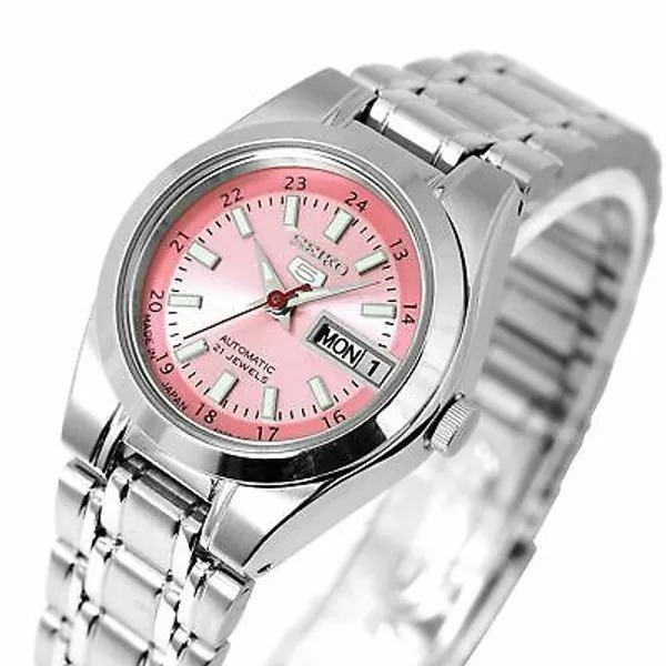 Seiko 5 pink online dial