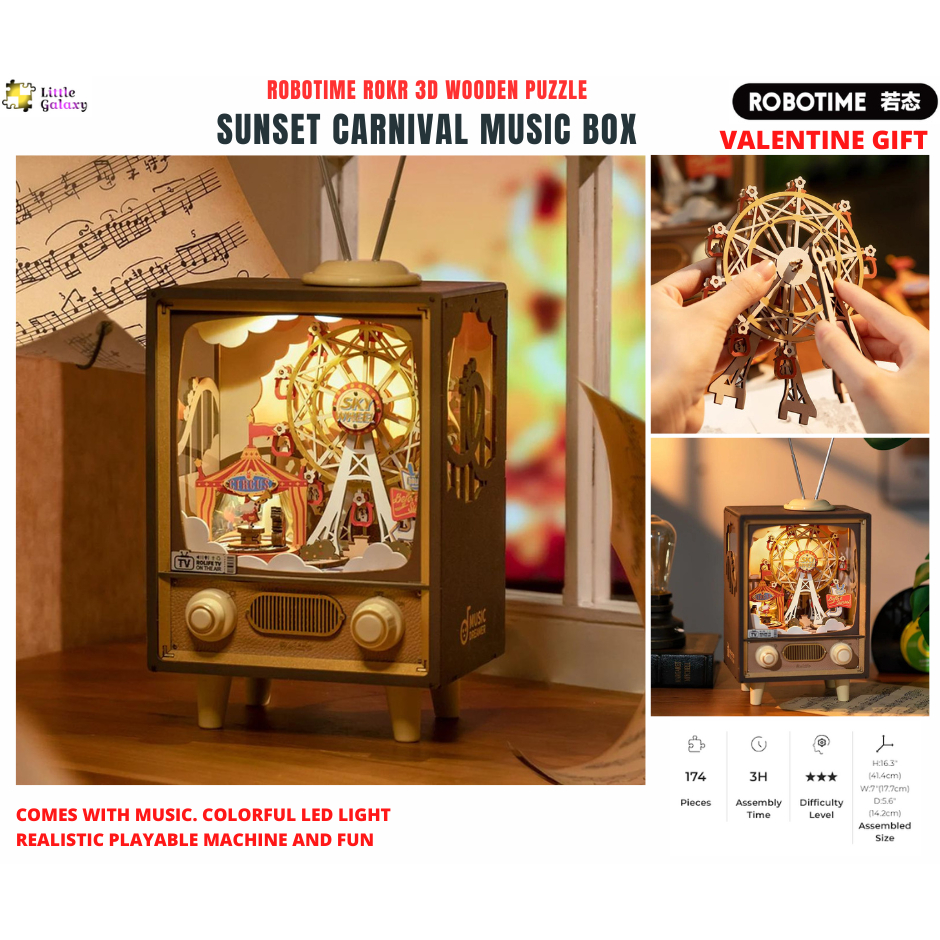 [ReadyStock][Valentine Gift] Robotime Rolife 3D Wooden Puzzle Sunset