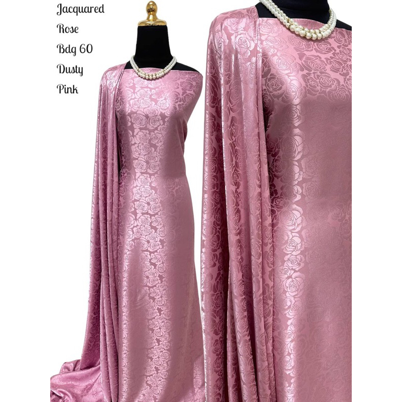 Kain Pasang Jacquard Silk Emboss Bidang 60 Jacquard Silk Corak Rose ...