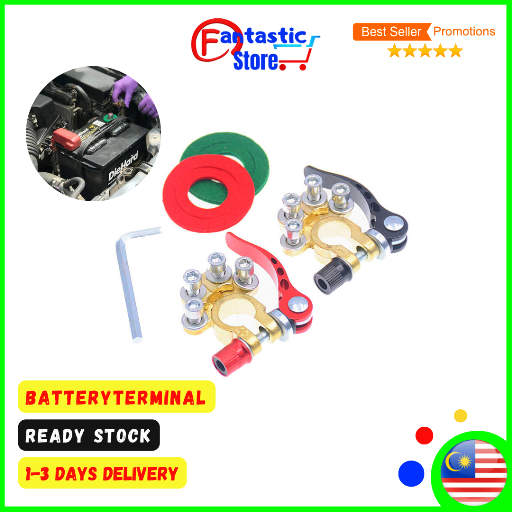 Battery Terminal Clamp Cover Connector Kepala Bateri Kereta Tembaga
