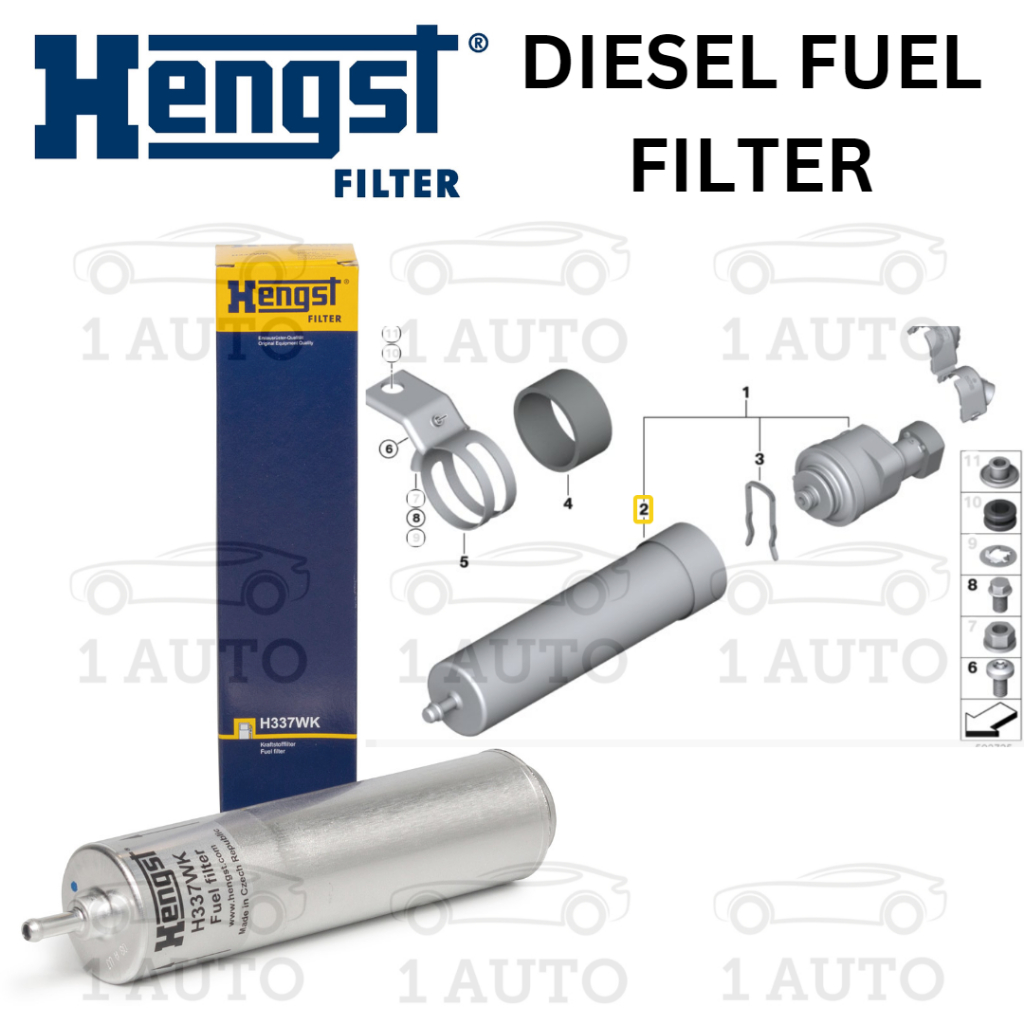 HENGST FUEL FILTER BMW E90 320d N47 ENGINE 330d M57 ENGINE Shopee