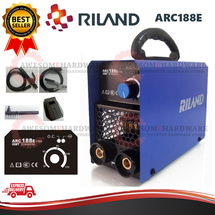 (2 YEAR WARRANTY) RILAND ARC188E 120A PORTABLE MMA INVERTER WELDER ...